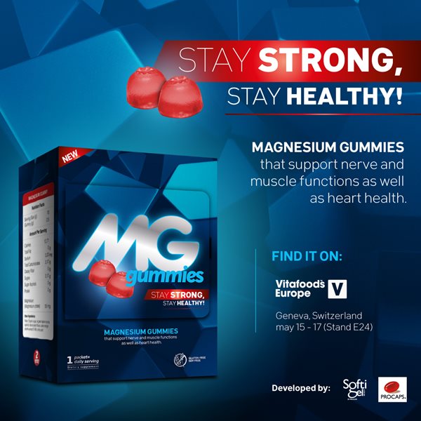 Mg Gummies: A fun and delicious way of staying healthy and strong! Try them at Vitafoods Europe